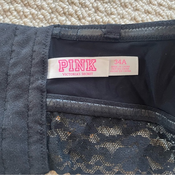PINK by Victoria’s Secret Studded Black Strapless Bra Size 34A - Picture 8 of 8